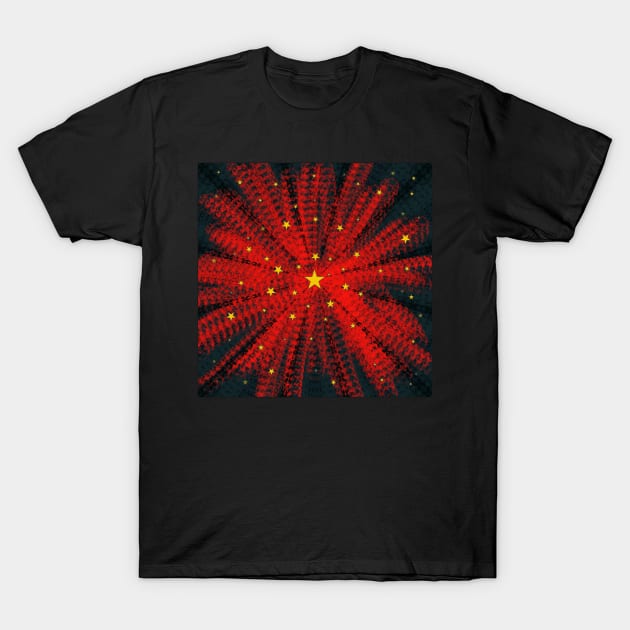 Psychedelic Dreams vibrant Stars Pattern T-Shirt by PlanetMonkey